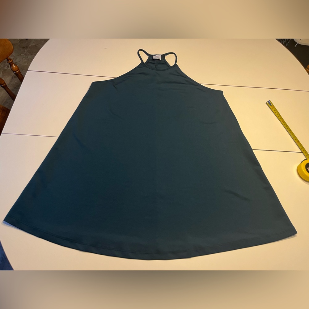 Zara Teal Halter Swing Mini Dress